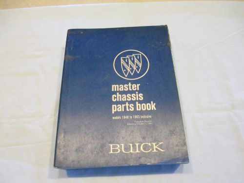 Buick 1940-1963 buick master chassis parts catalog book nos buick gm parts