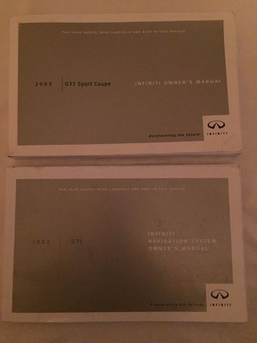 2003 infinity g35 sport coupe factory owners manual and navigation manual