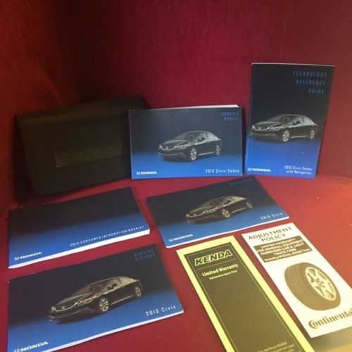 2013 honda civic owners manual with service and navigation manual and case