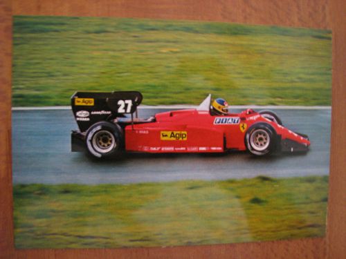 Ferrari postcard~michele alboreto~ printed in italy
