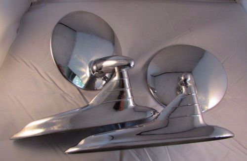Nice set 1950&#039;s chrome side mirrors chevrolet ford dodge geo. c. knight rd1950