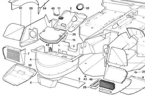 Ferrari 328 underbody center panel ferrari #60059706,rare.discontinued part!
