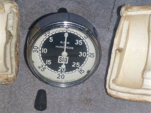Stewart warner tachometer hand held 0-4000 rpm 3.0 in. diameter vintage gauge
