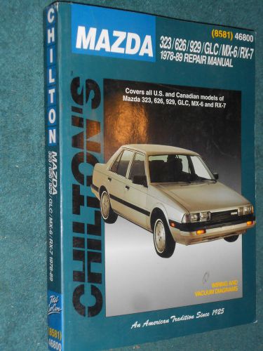1978-1989 mazda  / rx-7 / glc / 323 / 626 / 929 / mx-6 / shop manual  88 87 86++