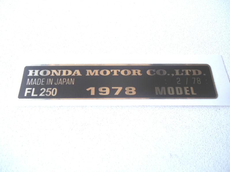 Honda odyssey fl250 fl 250 atv 1978 frame vinyl decal sticker