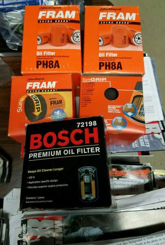 5 total - new  fram ph8a ,ph16 ,bosch 72198 oil filters extra guard