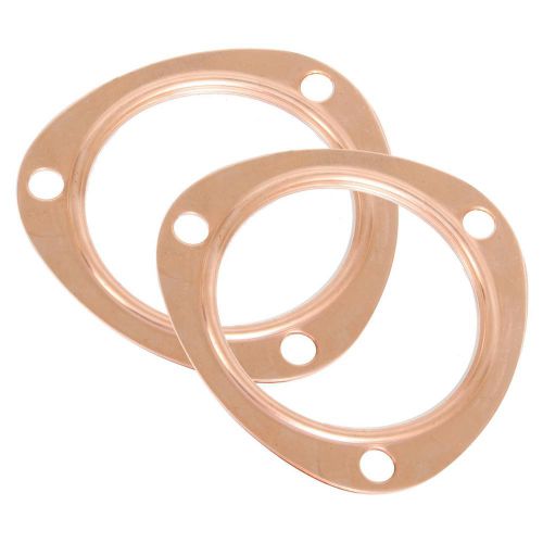 Summit racing collector gaskets copper 3-hole 3.0 in. inside diameter pair