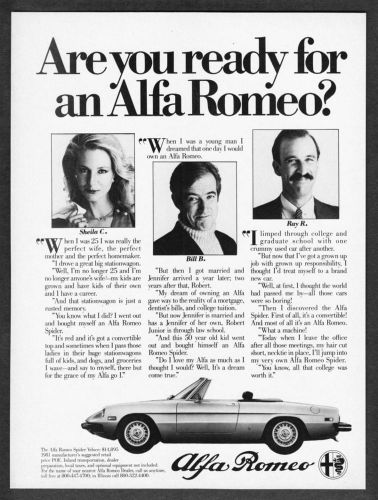 1981 alfa romeo spider veloce photo &#034;are you ready for one?&#034; promo print ad