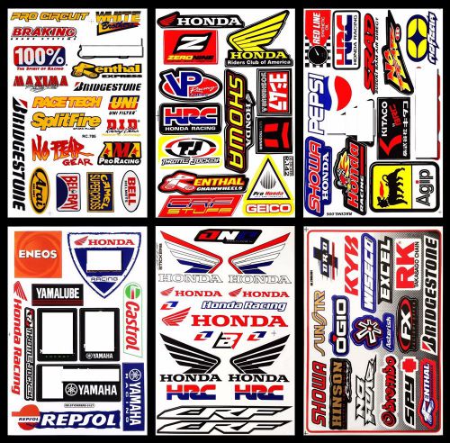 Honda wings motorcycle dirt bike turning moto autocollant vinyl decals stickers