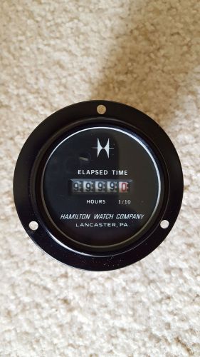 Hamilton elapsed time hour meter indicator, 6/12 dc, pn 571