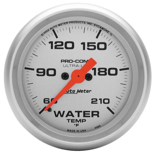Autometer 4369 ultra-lite electric water temperature gauge
