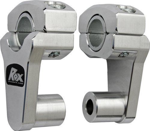 Rox speed fx 2in. pivoting riser for 7/8in. handlbar - natural aluminum 1r-p2ssn