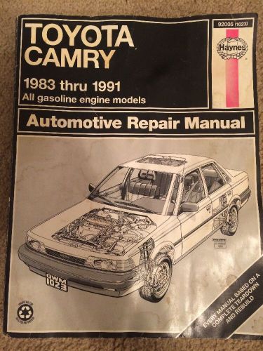 1983-1991 toyota camry haynes manual