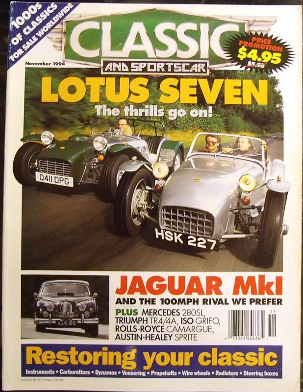 Classic&sc lotus seven armstrong siddeley sapphire 234 hrg iso grifo jaguar mk i