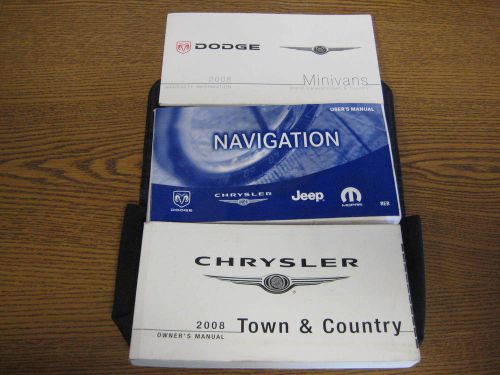 2008 chrysler town &amp; and country genuine oem owners manual with navigation