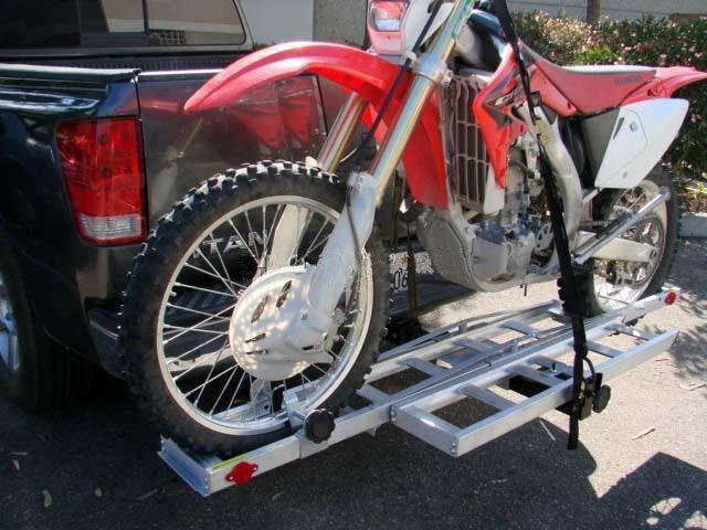 Dirt bike motorcycle carrier rack ramp trailer hitch hauler truck pick up suv rv