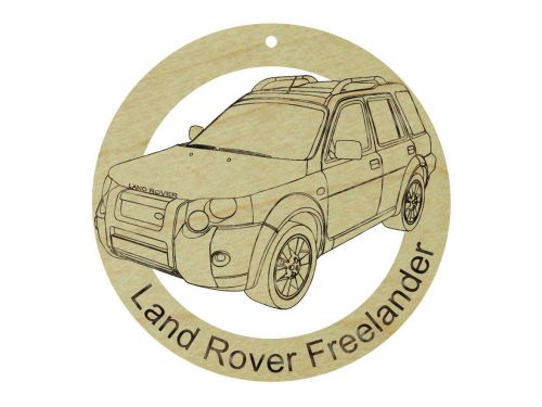 Land rover freelander natural hardwood ornament sanded finish laser engraved
