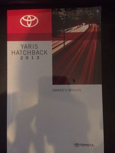 2013 toyota yaris hatchback owners manual book