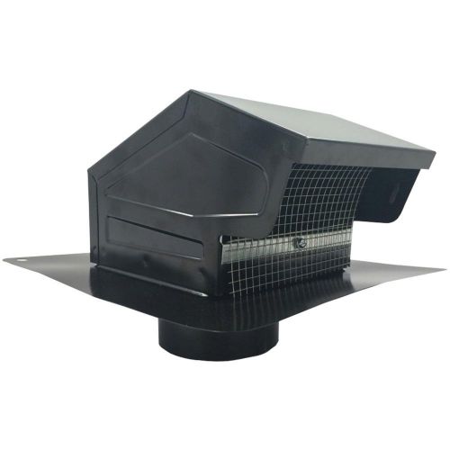 New builders best 012635 black metal roof vent cap (4&#034; collar)
