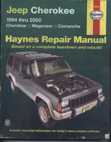 Original haynes 1984-2000 jeep cherokee service shop repair manual