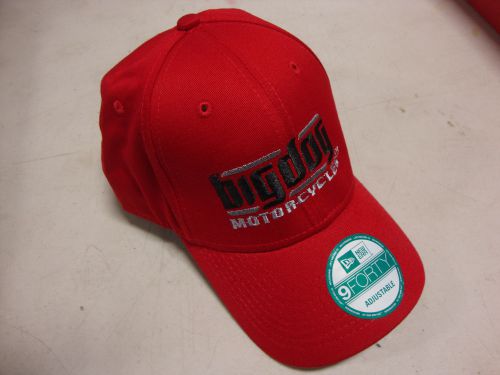 Big dog motorcycles red hat 9 forty adjustable embroidered logo k-9 pitbull