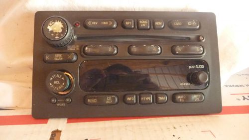 03 04 05 chevrolet avalanche sierra silverado oem radio 6 cd 15196055 face plate