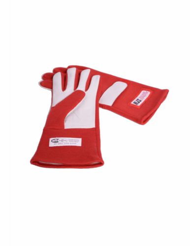Rjs racing equipment sfi 3.3/1 1 layer nomex racing gloves red small 20213-sm-4