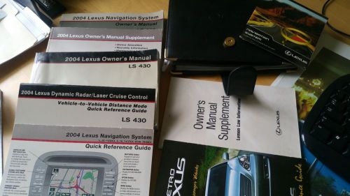 Lexus ls430 owners manuals and suppliments with case