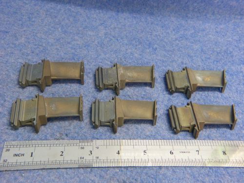 Lot of 6 scrap high nickel engine turbine blades only for collectors/art