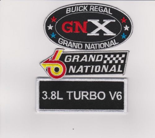 Buick regal grand national sew/iron on patch emblem embroidered turbo v6