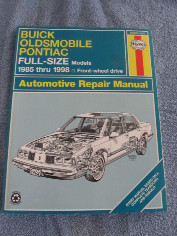 Haynes repair manual buick oldsmobile pontiac 1985 thru 1998 full-size models
