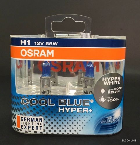 H1 osram #a5 12v 55w 62150cbh+ cool blue hyper+ 5000k kelvin bulb x 2 pcs