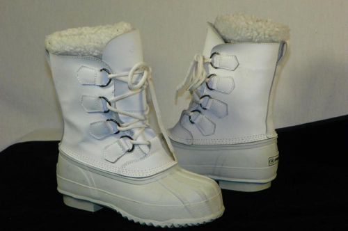 Women&#039;s sz 6 polaris snow snowmobile boots with wool liners white boot fast ship