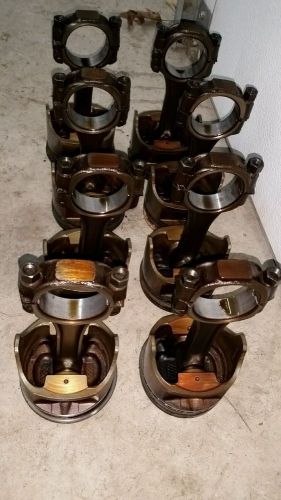 Sbc 327 large journal gm connecting rods and std bore gm pistons - no damage