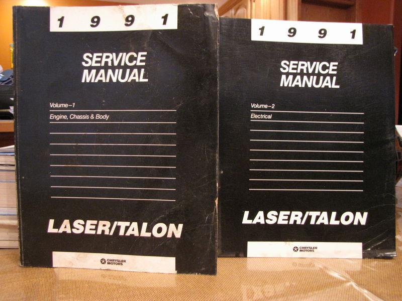1991 plymouth laser eagle talon oem service repair shop manual book catalog 91