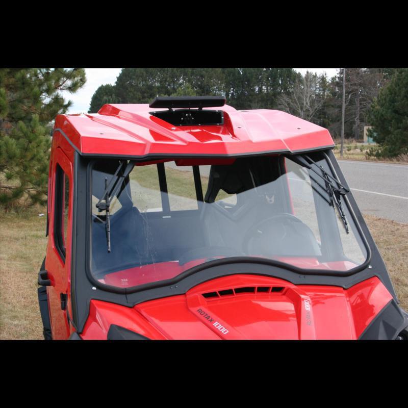 Wide open country red full utv cab enclosure w/ wiper system cam-am commander