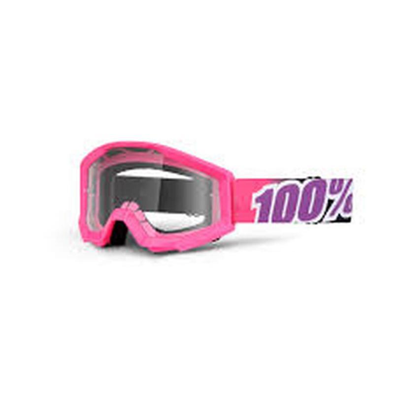 New 100% the strata adult goggles, bubble gum, with clear lens