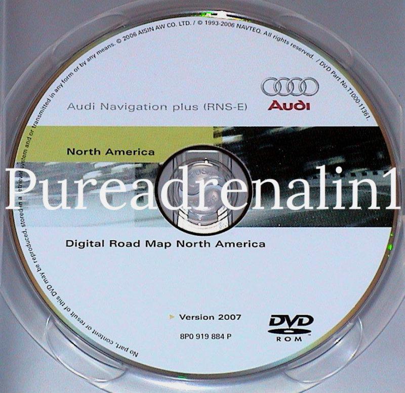 Audi a3 a4 s4 rs4 r8 tt navigation system plus rns-e digital road map cd dvd oem