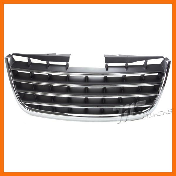 08-10 town country van front grille chrome ch1200309 capa painted dark gray grid