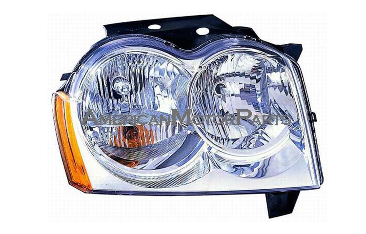 Passenger side replacement headlight 05-07 jeep grand cherokee - 55156350af