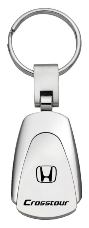 Honda crosstour chrome teardrop keychain / key fob engraved in usa genuine