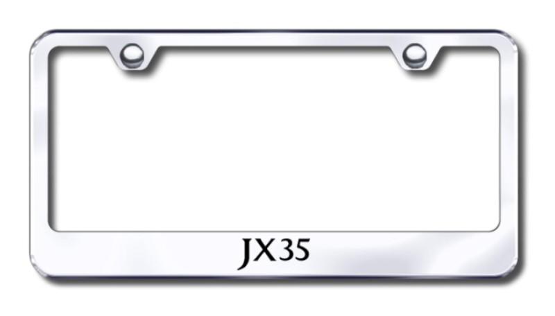 Infiniti jx35 laser etched chrome license plate frame -metal made in usa genuin