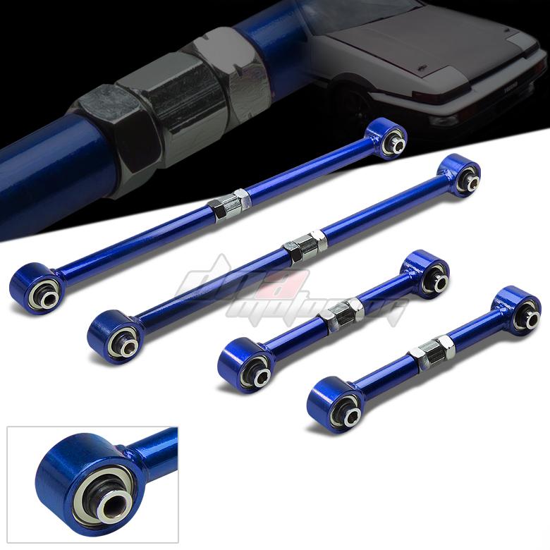 84-87 corolla ae86 blue rear lateral link+trailing control arm suspension kit