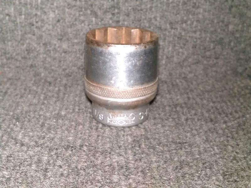 Williams 1/2" drive 1-1/8" 12 point shallow socket s-1236 vintage?  pic+654