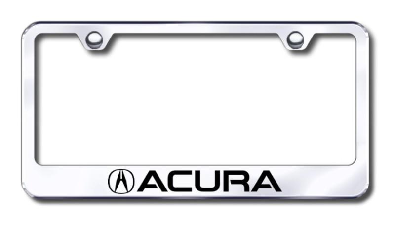Acura  engraved chrome license plate frame -metal made in usa genuine