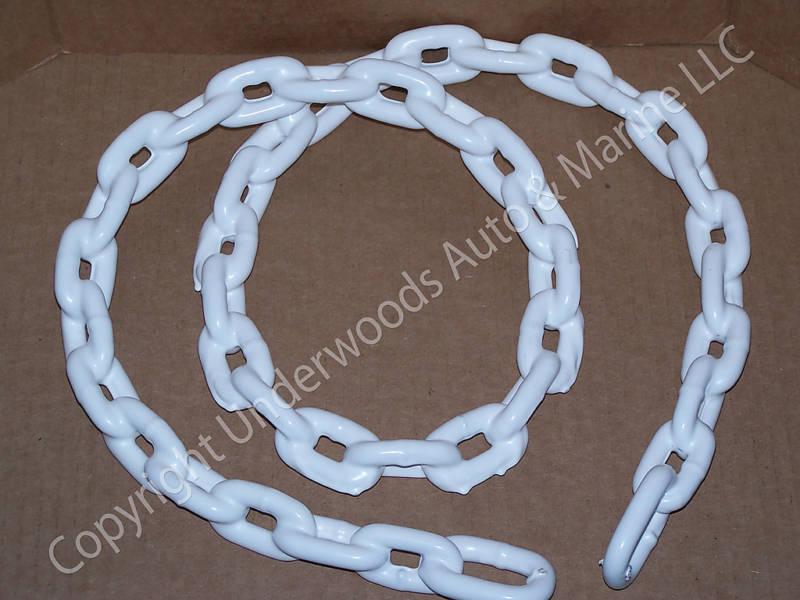 5/16''  x 5'  vinyl coated anchor chain white greenfield made in usa