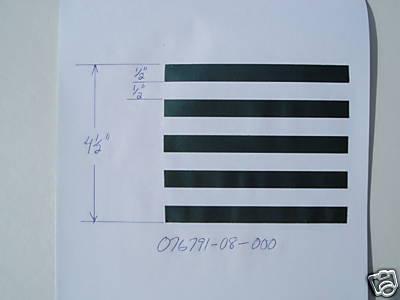 4 1/2" green   metallic sticker pinstripe 076791-08-000
