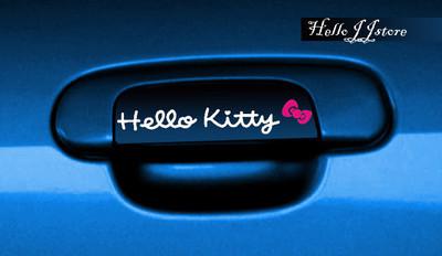 2x hello kitty logo car truck motor auto door handle vinyl sticker decal #kt1-sm