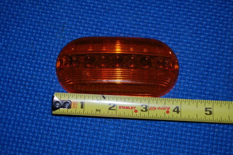 Vintage antique rolite trailer light orange oval reflector dietz 556 plastic