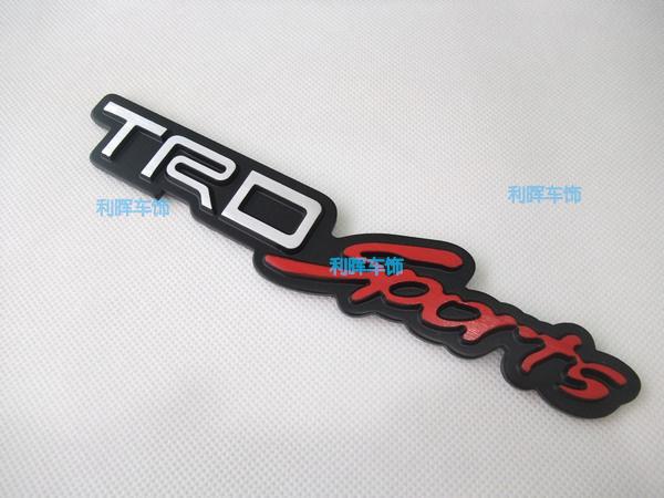New trd sport toyotacar sticker logo aluminum badge emblem